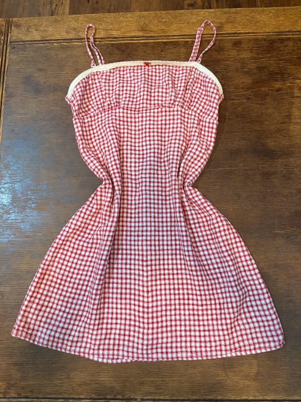 Aeropostale Red Gingham Spaghetti Strap Sundress